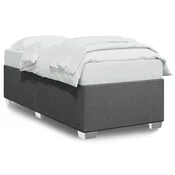 vidaXL vidaXL Posteljni okvir brez vzmetnice temno siv 90x200 cm blago, (21292241)