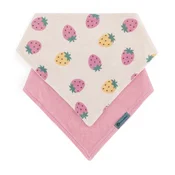 PETITE&MARS Slinček bandana Luke 2 kos Beige Strawberies&Dusty Rose 3m+