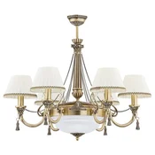 Casa Padrino luxury baroque chandelier brass with patina/white A� 85 cm
