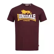 Lonsdale London Majica Holmpton rumena/bordo/bela