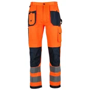 shumee Delovne hlače Stalco Basic Neon Line Orange Hi-Vis L S-51658