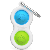 Senzorna igračka-privjesak za ključeve Tomy Fat Brain Toys - Simple Dimple, plava/zelena