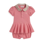 Polo Ralph Lauren Kombinezon pastelno zelena/svetlo oranžna/staro roza/bela