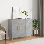 Vidaxl vidaXL Omarica betonsko siva 90x34x80 cm material na osnovi lesa