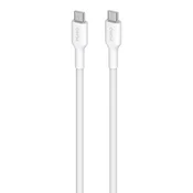 shumee PURO Fabric - pleten kabel USB-C na USB-C, 1,2 m (bel)