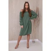Spanish dress with decorative khaki sleeves