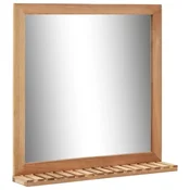 Vidaxl vidaXL Kopalniško ogledalo 60x12x62 cm z okvirjem iz orehovega lesa