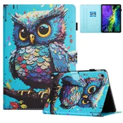 GS Ovitek za iPad 11 2025 A16 (11. gen.)/iPad 10.9 2022 (10. gen.), z zavihkom, sova