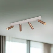 Trio Lighting LED stropni reflektor Ambala, dolžina 65 cm, siva/rjava, 4-krilna. - Dnevna soba/jedilnica - Sodobni - siva, rjava - Kovina