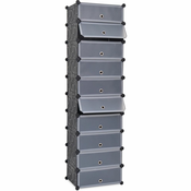 VIDAXL organizator za čevlje (10 predelkov), črn