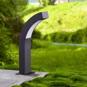 Lucande LED svetilka na podstavku Lennik, 40 cm, antracit, kovina - Sodobni - grafitno siva, bela prozorna - Aluminij