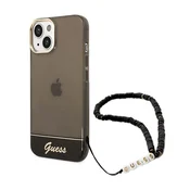 Guess Etui Guess Translucent Pearl Strap za iPhone 14 - črne