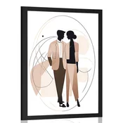 Plakat abstraktne oblike eleganten par - 30x45 no frame