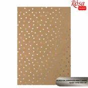 Papirji za scrapbooking s kovinskimi elementi A4 - srebrna srca
