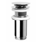 Sifon z odtokom klik-klak za umivalnik z zapiranjem, (v) največ 80 mm - Kromasta - 1-80 mm - Omp Tea - 24 - Medenina - Odpiranje na pritisk - 1 1/4 - 0