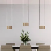LED-visoka svetilka PURE Clipse, bronasta, dolžina 110 cm, CCT, 6-žarilna - Dnevna soba/jedilnica - Sodobni - bronasta, prosojna - Kovina