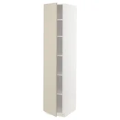 METOD Visoki element s policama, bela/Havstorp bež, 40x60x200 cm