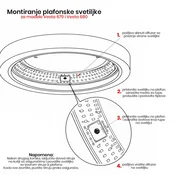 VESTA 680 PLAFONSKA SVETILJKA 50W 3000/4000K BRAON