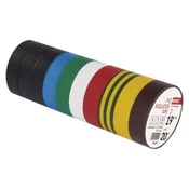 Izolirni trak PVC 19mm/20m komplet 10 MIX barv