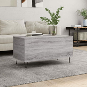 Greatstore Klubska mizica siva sonoma 90x44,5x45 cm inženirski les