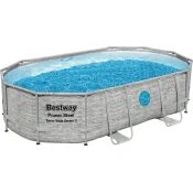 Bestway Bazen z jeklenim okvirjem Power Steel 107 cm x 488 cm x 305 cm ovalen