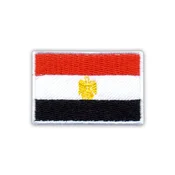 shumee Našitek zastave Egipta v belem okvirju - samolepilna podlaga - vezen našitek/značka/emblem