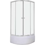 Sanotechnik Polkrožna tuš kabina z visoko kadjo DB3510C 90 cm x 90 cm x 195 cm