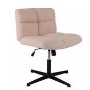 Northix Pisarniški stol s prekrižanimi nogami, roza umetno krzno, ergonomska oblika, nastavljiv
