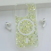Maska Shine Shimmer Mag Case za iPhone 13 Pro Max zuta