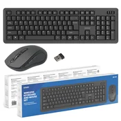Savio KB-03 tipkovnica in miška Home/Office USB QWERTY US črna