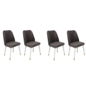 Hanah Home Set trpezarijskih stolica Hugo 401 V4, 4 komada, Tamnosivi