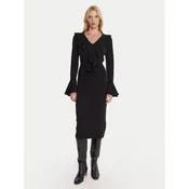 Luisa Spagnoli Pletena obleka Malimba 100110 Črna Slim Fit