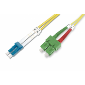 FO patch cord, duplex, SC (APC) to LC (PC) SM OS2 09/125 µ, 2 m