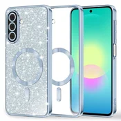 TPU gel maskica Techsuit Luxury Glitter MagSafe za Samsung Galaxy A27 5G - light blue