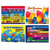 Blok Blok za risanje LEAN SCHOOL PROTOS A4, barvni, 16 listov, 80g
