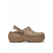 Natikači Crocs Classic Platform Lined Clog W 207938 Rjava