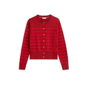 TOMMY HILFIGER Pletena jopa rdeča/temno rdeča