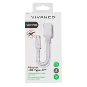 VIVANCO 0,1M USB-C AUF USB-A ADAPTER 37559 0,1M USB-C AUF USB-A ADAPTER USB 3.1, weiß