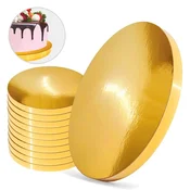 shumee Podstavek za torto zlat 26 cm 2 cm komplet 10 kosov okroglih bobnov za torto Premium Brand4Cake
