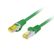 Lanberg Patch kabel CAT.6a S/FTP LSZH 0,25 m zeleni, bakar PCF6A-10CU-0025-G