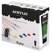 SLIKARSKA BARVA RAYHER SET AKRILNIH BARV ARTISTS 6X75 ML
