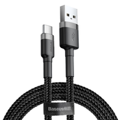 Baseus Cafule kabel USB - USB-C QC3.0 3A 0.5m (CATKLF-AG1): crno-sivi