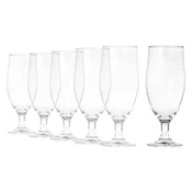 6-piece beer glass set, made of glass, 515ml, Volterra - Borgonovo
