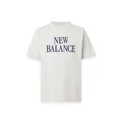 new balance Majica temno modra/pegasto siva