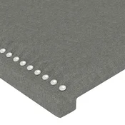 Vidaxl vidaXL Vzglavje postelje z LED diodo temno sivo 100x5x78/88 cm blago