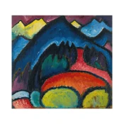 Canvas Slika na platnu Lithograph Blue, The Boat, Wassily Kandinsky, 60 x 60 cm