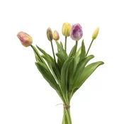 Umetni tulipani šop 40 cm rumeno-roza x7 - 25 do 50 cm