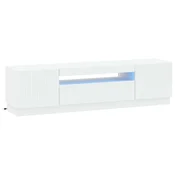vidaXL LED TV omarica Bela Inženirski les