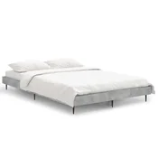 Vidaxl Posteljni okvir betonsko siv 120x190 cm inženirski les