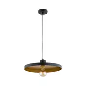 Luster na kabelu ETERI 1xE27/15W/230V crna/zlatna
